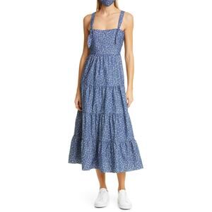 Likely 'Kimber' Blue Floral Tiered Dress Size 8